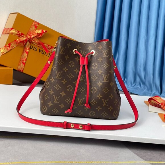 Louis Vuitton Monogram Bucket Large Red Lining - Picture 1 of 9